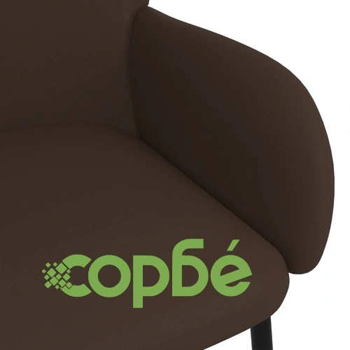 Трапезни столове, 2 бр, кафяви, изкуствена кожа ➤ топ цена ➤ sorbe.bg