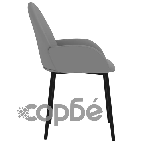 Трапезни столове, 2 бр, сиви, изкуствена кожа ➤ топ цена ➤ sorbe.bg