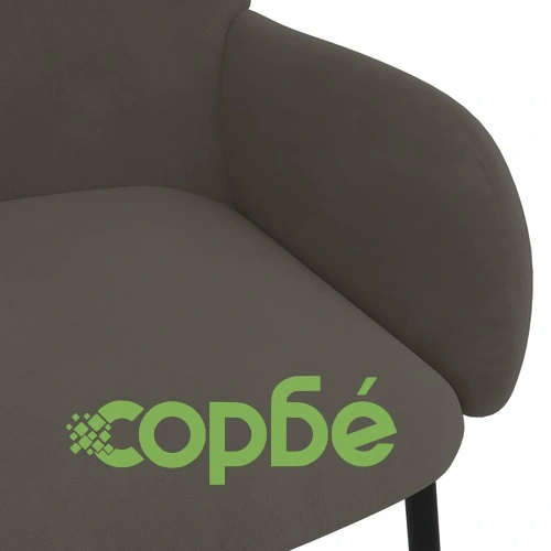 Трапезни столове, 2 бр, тъмносиви, кадифе ➤ топ цена ➤ sorbe.bg