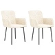 Трапезни столове, 2 бр, кремави, кадифе