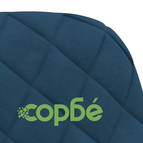 Въртящи се трапезни столове, 2 бр, сини, кадифе ➤ топ цена ➤ sorbe.bg