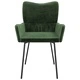 Трапезни столове, 2 бр, тъмнозелени, кадифе