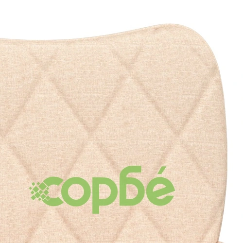 Трапезни столове, 2 бр, кремави, текстил ➤ топ цена ➤ sorbe.bg