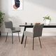 Трапезни столове, 2 бр, светлосиви, текстил