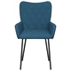 Трапезни столове, 2 бр, сини, текстил
