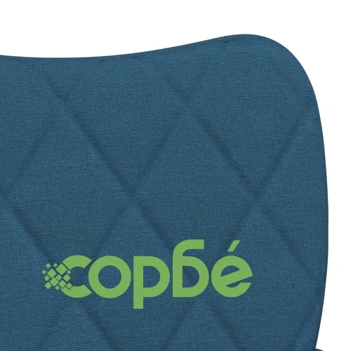 Трапезни столове, 2 бр, сини, текстил ➤ топ цена ➤ sorbe.bg