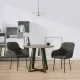 Трапезни столове, 2 бр, тъмносиви, кадифе