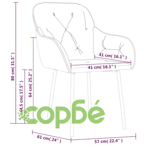 Трапезни столове, 2 бр, черни, кадифе ➤ топ цена ➤ sorbe.bg