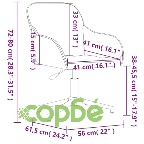 Въртящ се офис стол, син, кадифе ➤ топ цена ➤ sorbe.bg