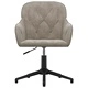 Въртящ се офис стол, светлосив, кадифе