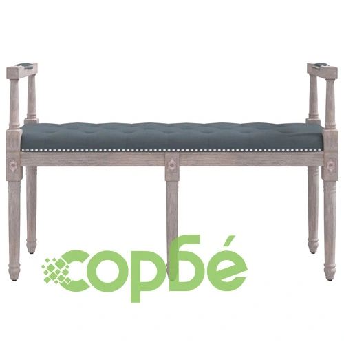 Пейка, тъмносива, 110x40x70 см, кадифе ➤ топ цена ➤ sorbe.bg