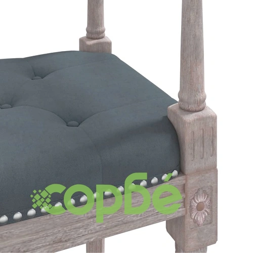 Пейка, тъмносива, 110x40x70 см, кадифе ➤ топ цена ➤ sorbe.bg