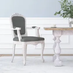 Трапезен стол, тъмносив, 62x59,5x100,5 см, текстил