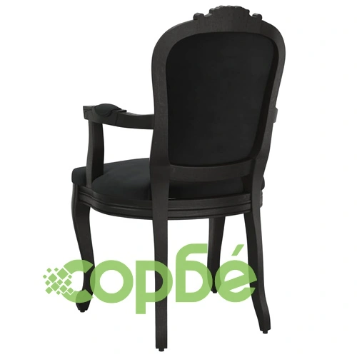 Трапезен стол, 2 бр, черни, 62x59,5x100,5 см, кадифе ➤ топ цена ➤ sorbe.bg