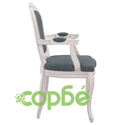 Трапезни столове, 2 бр, тъмносиви, 62x59,5x100,5 см, кадифе ➤ топ цена ➤ sorbe.bg