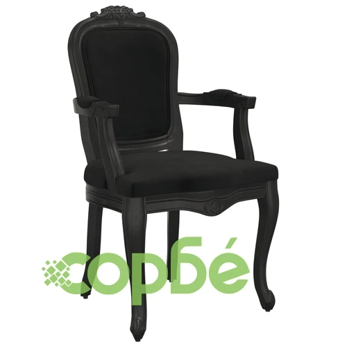 Трапезни столове, 2 бр, черни, 62x59,5x100,5 см, кадифе ➤ топ цена ➤ sorbe.bg