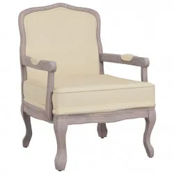 Кресло, бежово, 64x64x90 см, лен