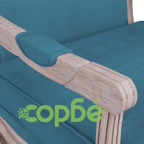 Фотьойл, син, 64x64x90 см, кадифе ➤ топ цена ➤ sorbe.bg