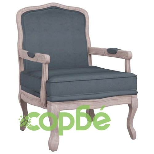 Фотьойл, тъмносив, 64x64x90 см, кадифе ➤ топ цена ➤ sorbe.bg