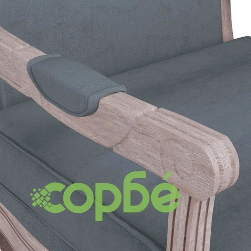 Фотьойл, тъмносив, 64x64x90 см, кадифе ➤ топ цена ➤ sorbe.bg