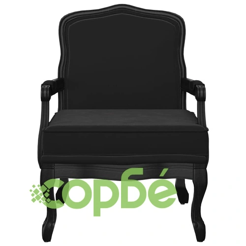 Фотьойл, черен, 64x64x90 см, кадифе ➤ топ цена ➤ sorbe.bg