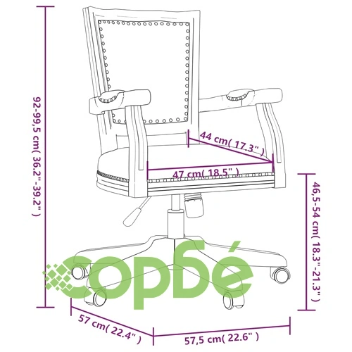 Въртящ офис стол, лен ➤ топ цена ➤ sorbe.bg