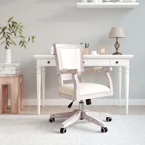 Въртящ офис стол, лен