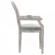 Трапезен стол, светлосив, 54x56x96,5 см, кадифе