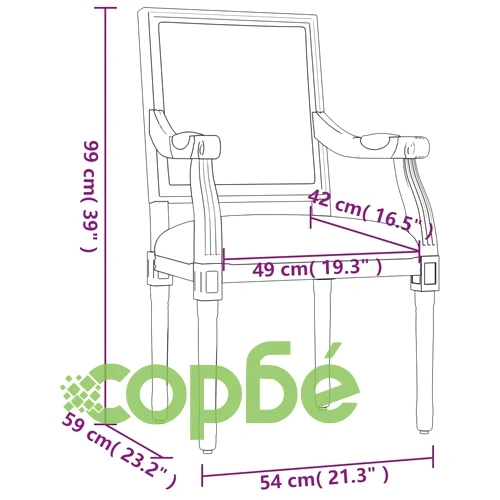 Фотьойл, тъмносив, 54x59x99 см, текстил ➤ топ цена ➤ sorbe.bg