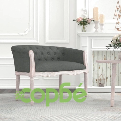 Пейка, тъмносива, 98x56x69 см, текстил ➤ топ цена ➤ sorbe.bg