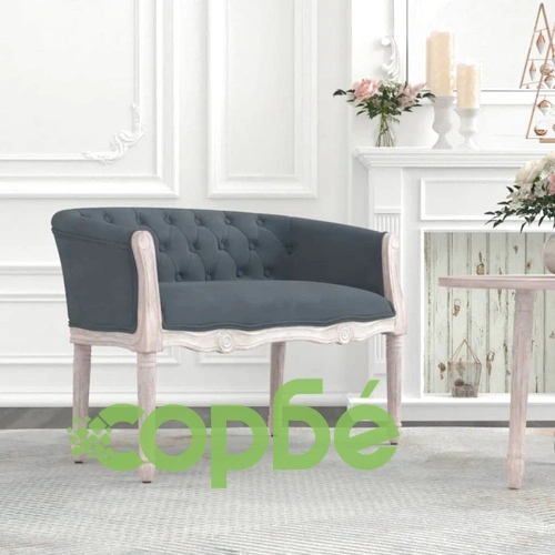 Пейка, тъмносива, 98x56x69 см, кадифе ➤ топ цена ➤ sorbe.bg
