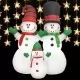 Семейство надуваеми снежни човеци с LED, 240 см