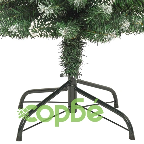 Изкуствена тънка коледна елха със стойка, 210 см, PVC ➤ топ цена ➤ sorbe.bg