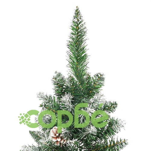 Изкуствена тънка коледна елха със стойка, 240 см, PVC ➤ топ цена ➤ sorbe.bg