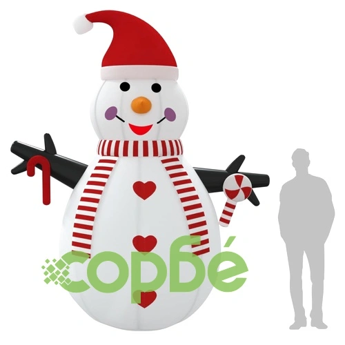 Надуваем снежен човек с LED, 360 см ➤ топ цена ➤ sorbe.bg