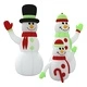 Семейство надуваеми снежни човеци с LED, 500 см