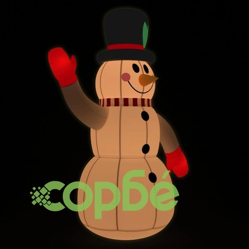 Надуваем снежен човек с LED, 240 см ➤ топ цена ➤ sorbe.bg