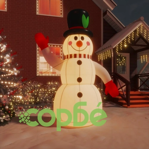 Надуваем снежен човек с LED, 300 см ➤ топ цена ➤ sorbe.bg