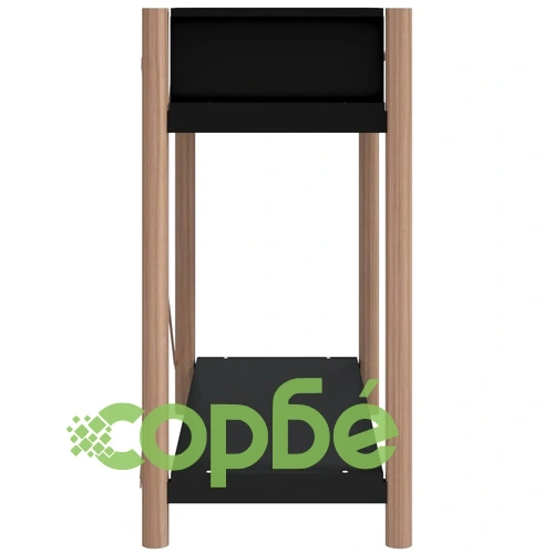 Конзолна маса, черна, 82x38x75 см, инженерно дърво ➤ топ цена ➤ sorbe.bg