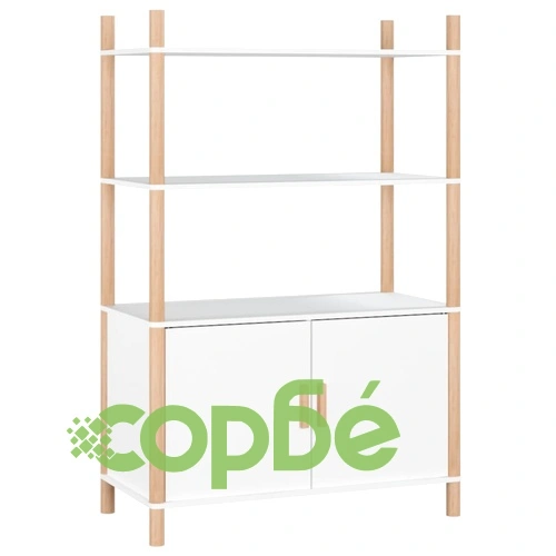 Висок шкаф, бял, 80x40x121 см, инженерно дърво ➤ топ цена ➤ sorbe.bg