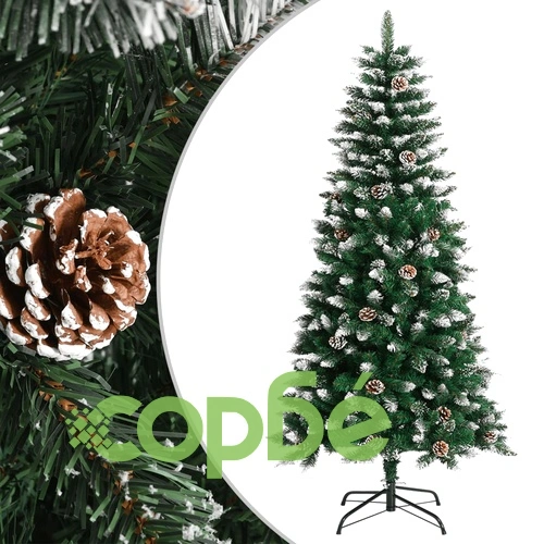 Изкуствена коледна елха със стойка, зелена, 120 см, PVC ➤ топ цена ➤ sorbe.bg