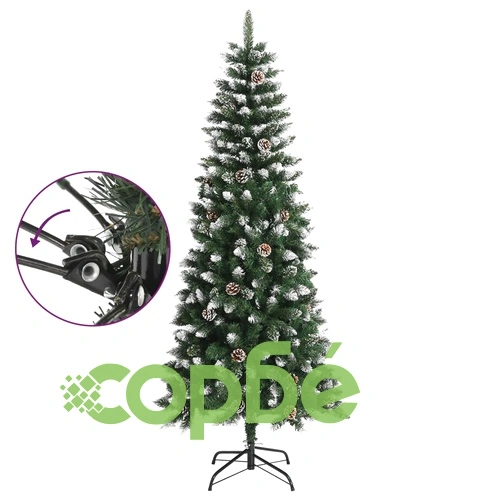 Изкуствена коледна елха със стойка, зелена, 180 см, PVC ➤ топ цена ➤ sorbe.bg