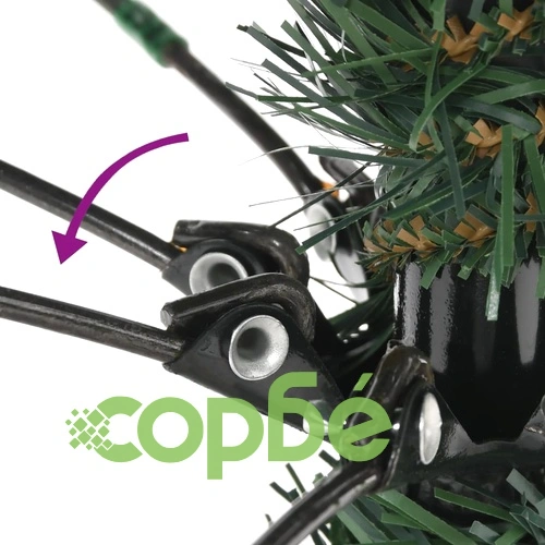 Изкуствена коледна елха със стойка, зелена, 210 см, PVC ➤ топ цена ➤ sorbe.bg