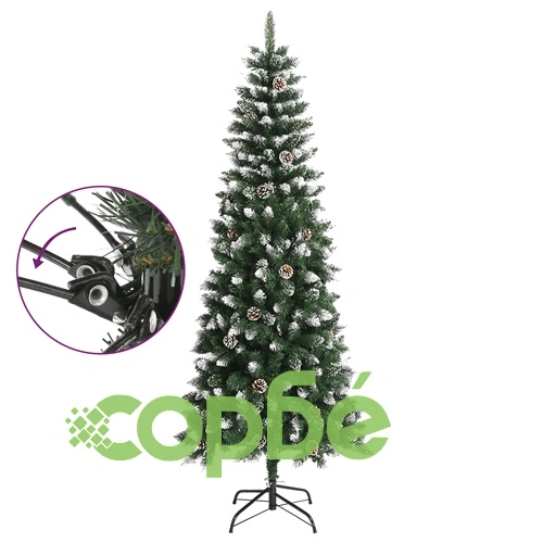 Изкуствена коледна елха със стойка, зелена, 240 см, PVC ➤ топ цена ➤ sorbe.bg