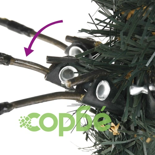 Изкуствена коледна елха със стойка, зелена, 120 см, PVC ➤ топ цена ➤ sorbe.bg