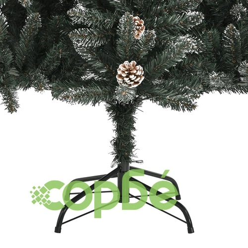 Изкуствена коледна елха със стойка, зелена, 210 см, PVC ➤ топ цена ➤ sorbe.bg