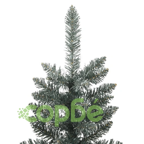 Изкуствена тънка коледна елха със стойка, зелена, 210 см, PVC ➤ топ цена ➤ sorbe.bg