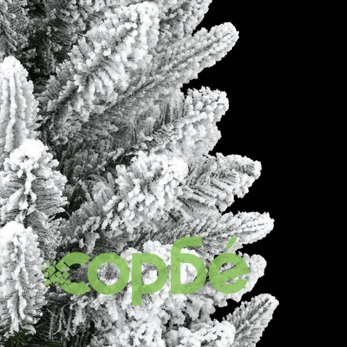 Изкуствена коледна елха с флокиран сняг, 120 см, PVC и PE ➤ топ цена ➤ sorbe.bg