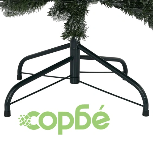 Изкуствена коледна елха с флокиран сняг, 120 см, PVC и PE ➤ топ цена ➤ sorbe.bg