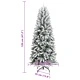 Изкуствена коледна елха с флокиран сняг, 120 см, PVC и PE